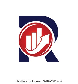 Letter R vector logo template, Colorful Letter R logo, Financial Company Logo, Financial Institute Advisors Logo Design Template Vector Icon