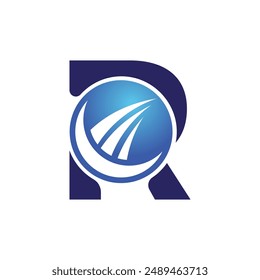 Letter R vector logo template, Colorful Letter R logo, Financial Company Logo, Financial Institute Advisors Logo Design Template Vector Icon