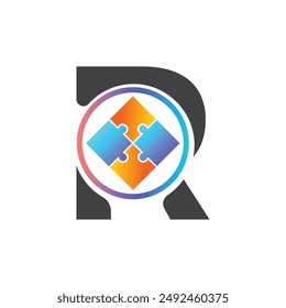 Letter R vector logo template, Colorful Letter R logo, Financial Company Logo, Financial Institute Advisors Logo Design Template Vector Icon