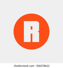Letter R vector, logo. Useful as branding symbol, corporate identity, alphabet element, app icon, clip art and illustration.