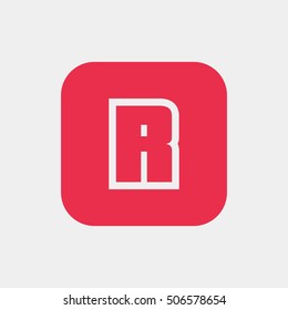 Letter R vector, logo. Useful as branding symbol, corporate identity, alphabet element, app icon, clip art and illustration.