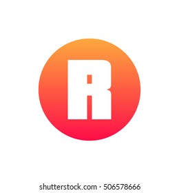 Letter R vector, logo. Useful as branding symbol, corporate identity, alphabet element, app icon, clip art and illustration.