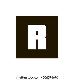 Letter R vector, logo. Useful as branding symbol, corporate identity, alphabet element, app icon, clip art and illustration.