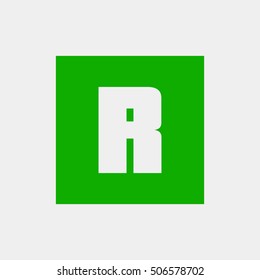 Letter R vector, logo. Useful as branding symbol, corporate identity, alphabet element, app icon, clip art and illustration.