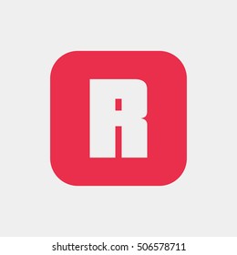 Letter R vector, logo. Useful as branding symbol, corporate identity, alphabet element, app icon, clip art and illustration.