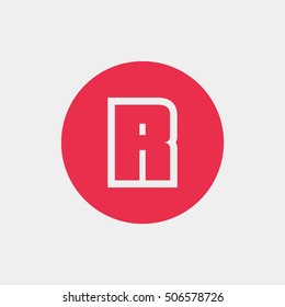 Letter R vector, logo. Useful as branding symbol, corporate identity, alphabet element, app icon, clip art and illustration.