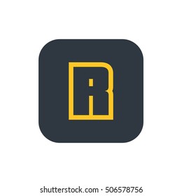 Letter R vector, logo. Useful as branding symbol, corporate identity, alphabet element, app icon, clip art and illustration.