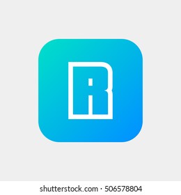 Letter R vector, logo. Useful as branding symbol, corporate identity, alphabet element, app icon, clip art and illustration.