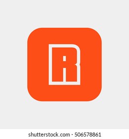 Letter R vector, logo. Useful as branding symbol, corporate identity, alphabet element, app icon, clip art and illustration.