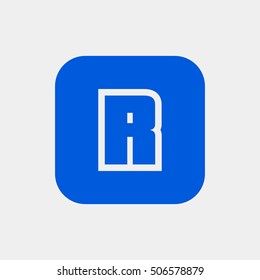 Letter R vector, logo. Useful as branding symbol, corporate identity, alphabet element, app icon, clip art and illustration.