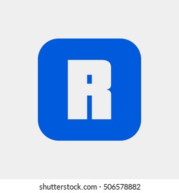 Letter R vector, logo. Useful as branding symbol, corporate identity, alphabet element, app icon, clip art and illustration.