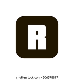 Letter R vector, logo. Useful as branding symbol, corporate identity, alphabet element, app icon, clip art and illustration.