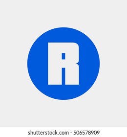 Letter R vector, logo. Useful as branding symbol, corporate identity, alphabet element, app icon, clip art and illustration.