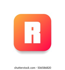 Letter R vector, logo. Useful as branding symbol, corporate identity, alphabet element, app icon, clip art and illustration.