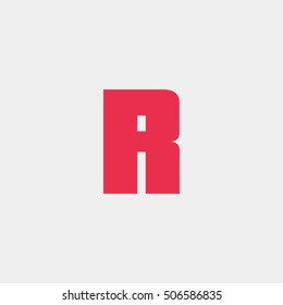 Letter R vector, logo. Useful as branding symbol, corporate identity, alphabet element, app icon, clip art and illustration.