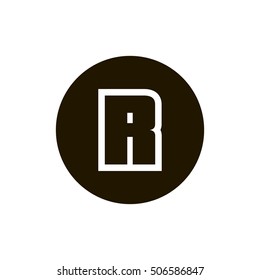 Letter R vector, logo. Useful as branding symbol, corporate identity, alphabet element, app icon, clip art and illustration.