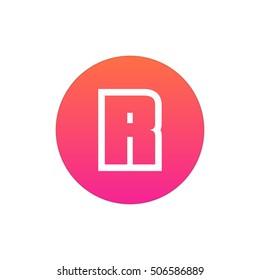 Letter R vector, logo. Useful as branding symbol, corporate identity, alphabet element, app icon, clip art and illustration.