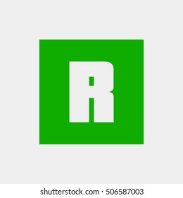 Letter R vector, logo. Useful as branding symbol, corporate identity, alphabet element, app icon, clip art and illustration.