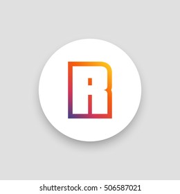 Letter R vector, logo. Useful as branding symbol, corporate identity, alphabet element, app icon, clip art and illustration.