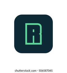 Letter R vector, logo. Useful as branding symbol, corporate identity, alphabet element, app icon, clip art and illustration.