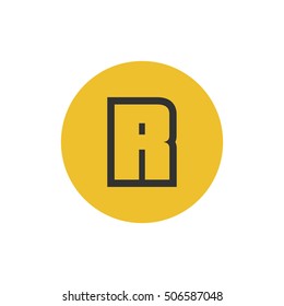 Letter R vector, logo. Useful as branding symbol, corporate identity, alphabet element, app icon, clip art and illustration.