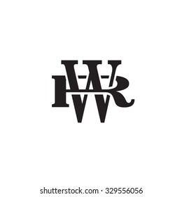 letter R and W monogram logo