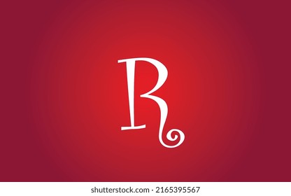 Letter R White creative simple Design 