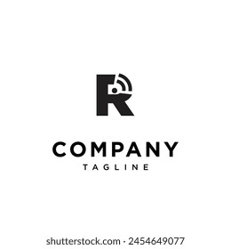 Letter R wifi signal logo icon vector template.eps