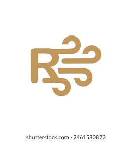 Letter R Wind logo icon vector template.eps