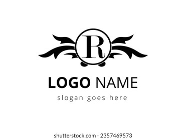 Letter R Wing Logo Design For Freight and Transportation Symbol.