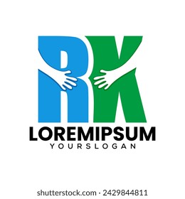letter R and X icon logo design 