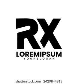 letter R and X icon logo design 