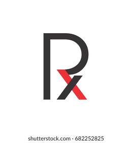 letter r and x logo