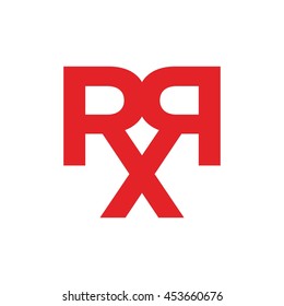 letter R and X logo vector.