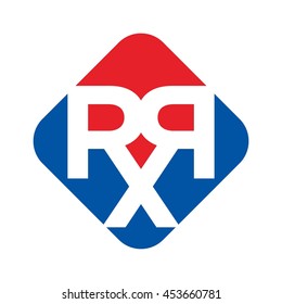 letter R and X logo vector.
