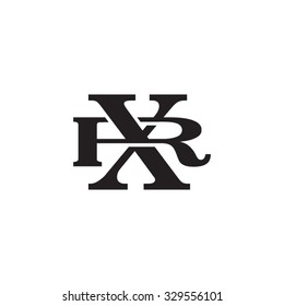 letter R and X monogram logo