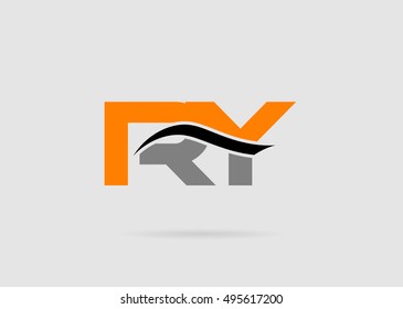 Letter R and Y monogram logo
