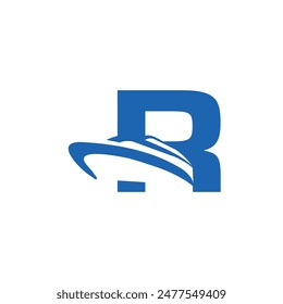 Letter R Yacht logo icon vector template.eps