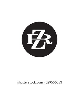 letter R and Z monogram circle logo