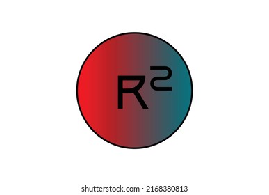 letter R2 logo vector design with circle