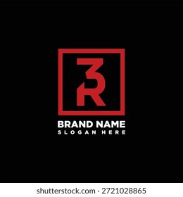 Plantilla de Vector de diseño de logotipo de concepto letra R3