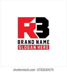 Plantilla de Vector de diseño de logotipo de concepto letra R3