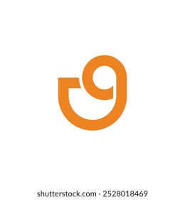 Letra R9 Girar Vector de logotipo geométrico simple 