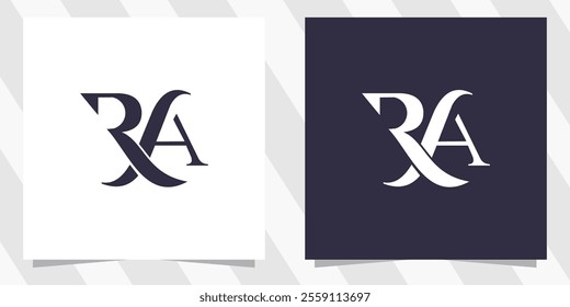 letter ra ar logo design