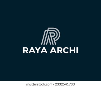 Letter RA AR Simple Modern Logo