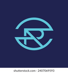 letter ra or ar vision logo vector design template illustration idea style flat vector design