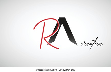 Letter RA Creative Clean Logo Design