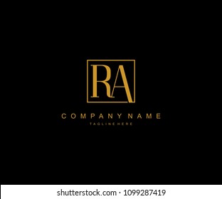 Letter RA Elegant Modern Logo Design