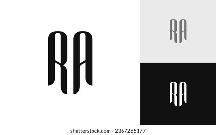 Letter RA initial monogram logo design