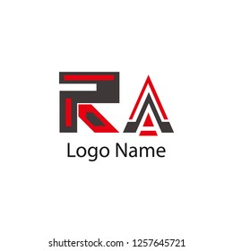 Letter RA logo design template elements,Elegant letter,brand name,logo illustration template.vector logo